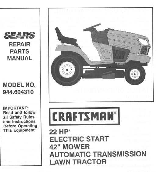 yt3000 craftsman parts diagram