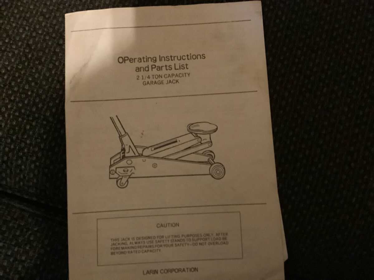 torin jack parts diagram