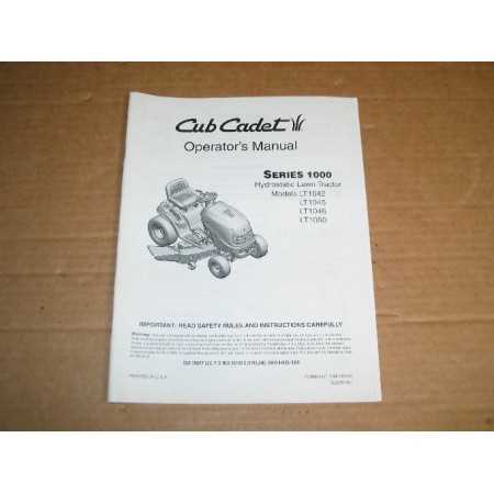 cub cadet lt1046 parts diagram