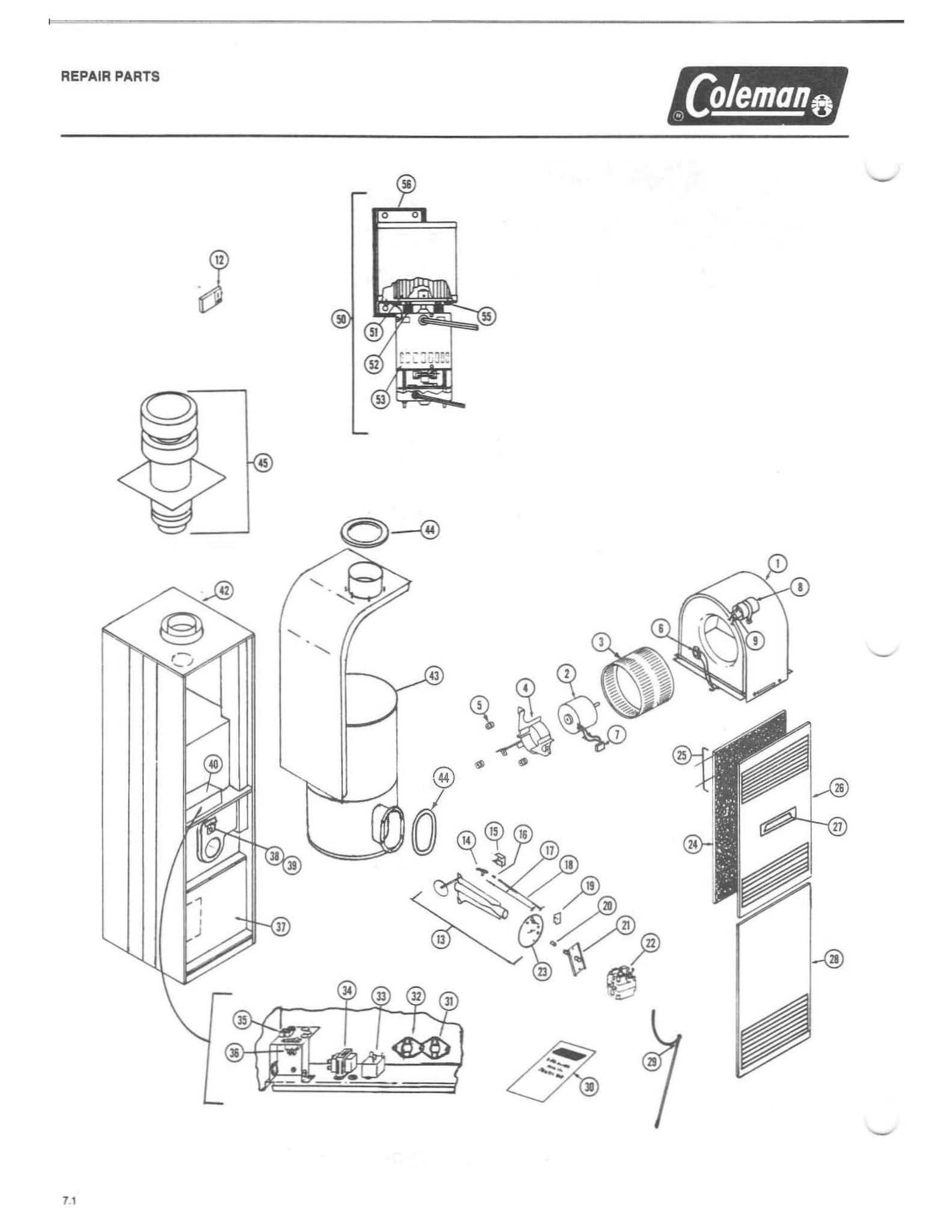 gas boiler parts diagram