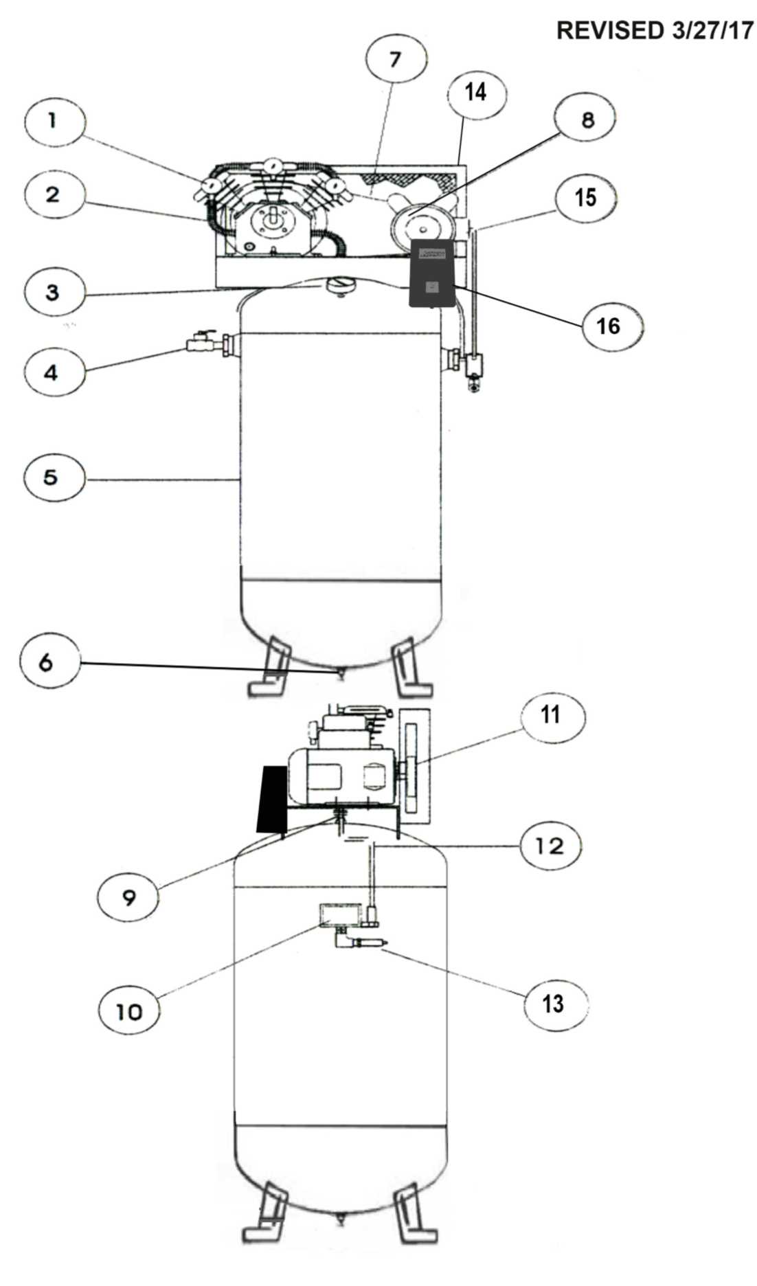 air compressor parts diagram