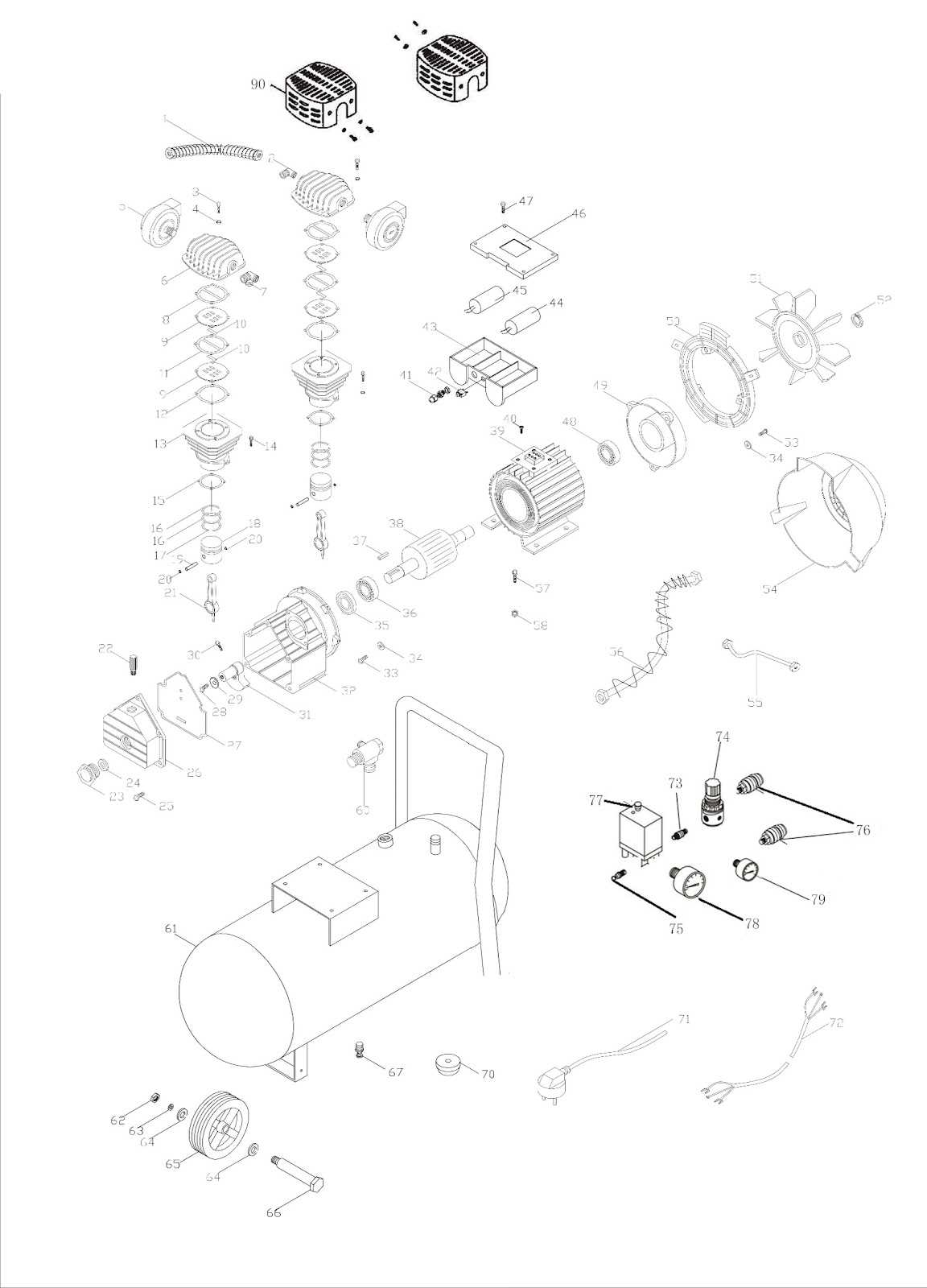 air compressor parts diagram