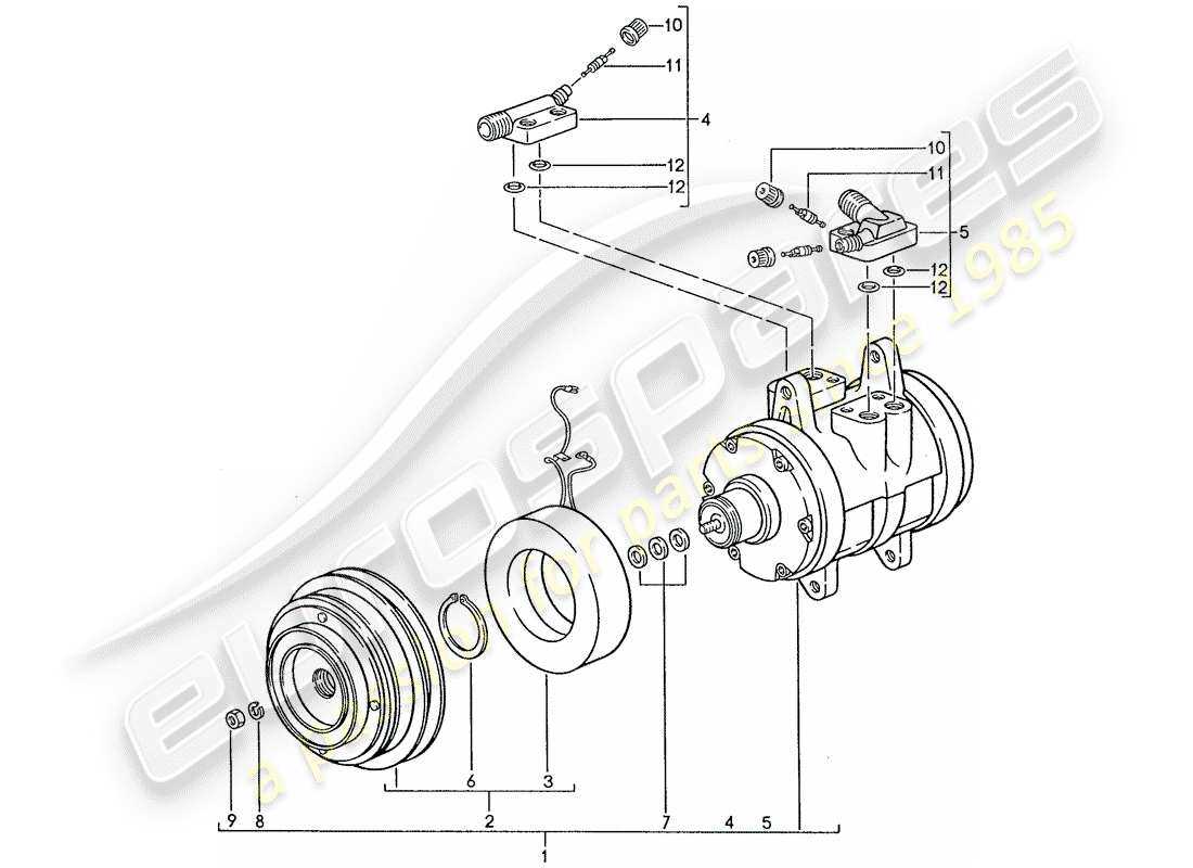 air conditioner compressor parts diagram