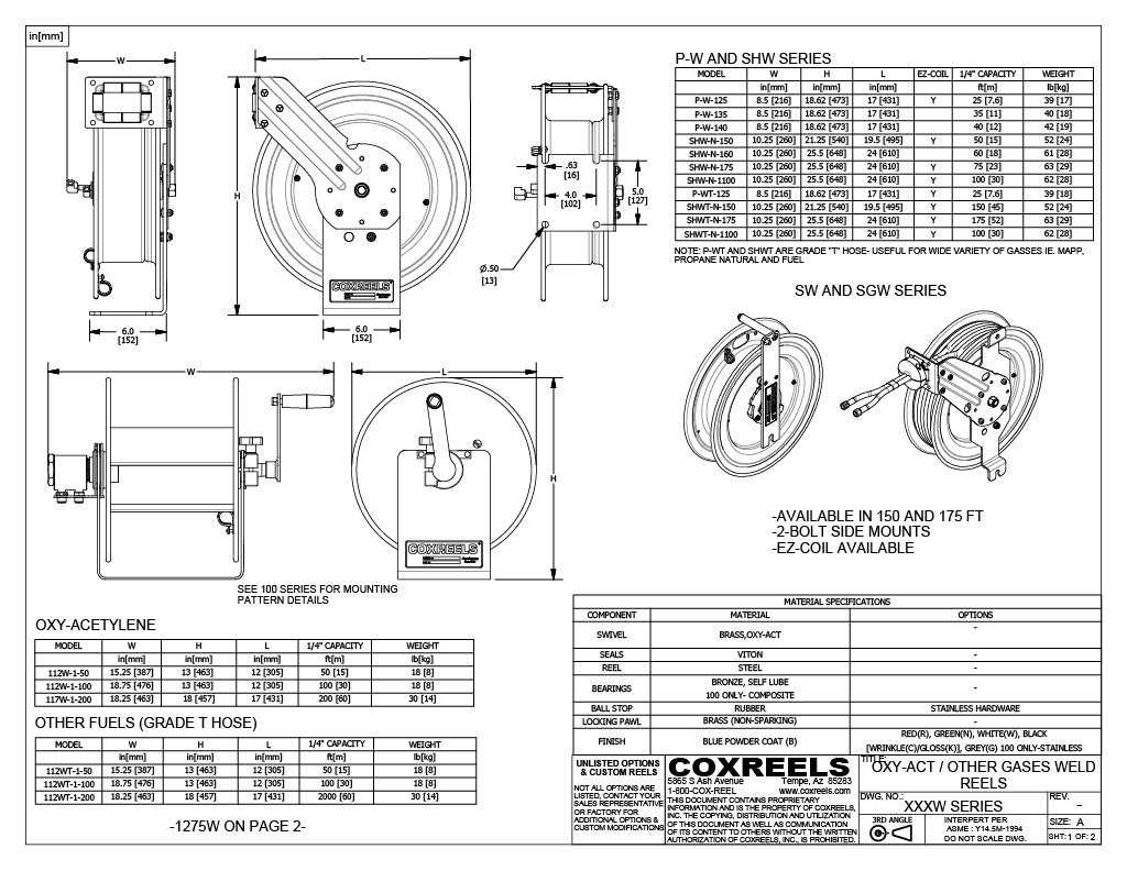 air hose reel parts diagram