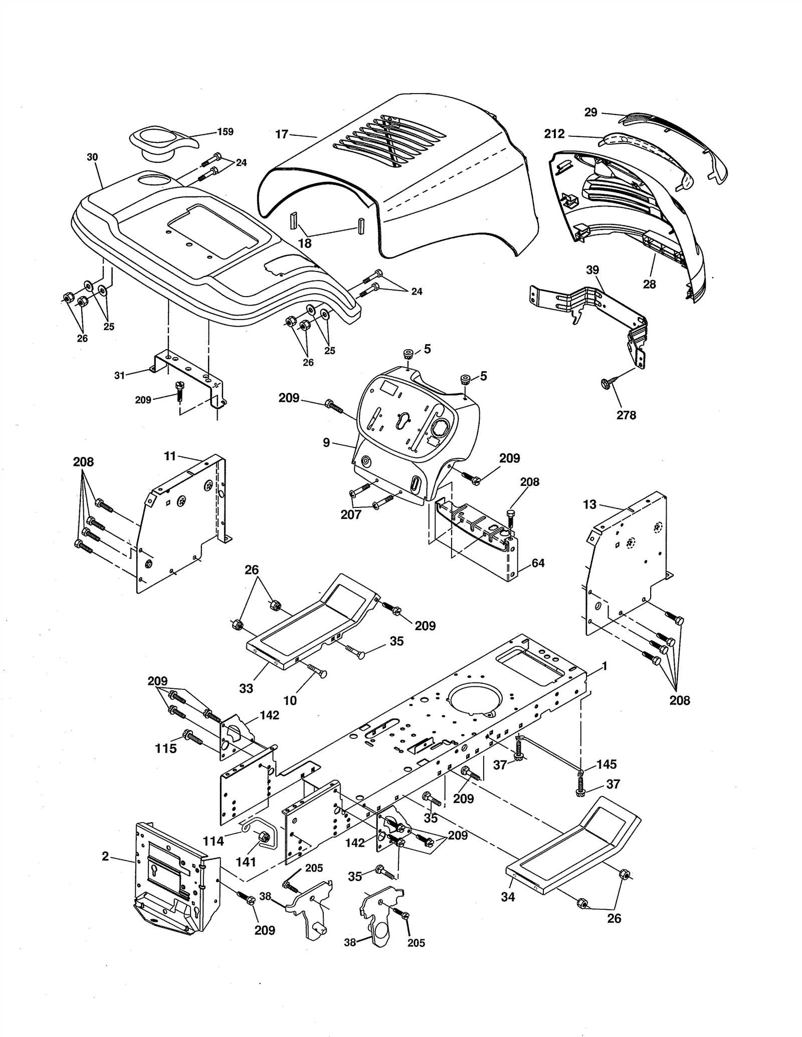 ariens lawn mower parts diagram