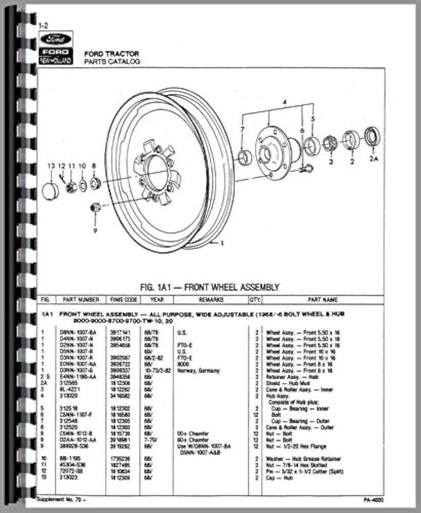 ford 8n parts diagram