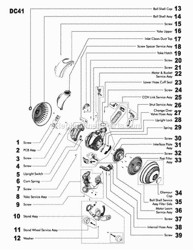 dyson dc14 animal parts diagram