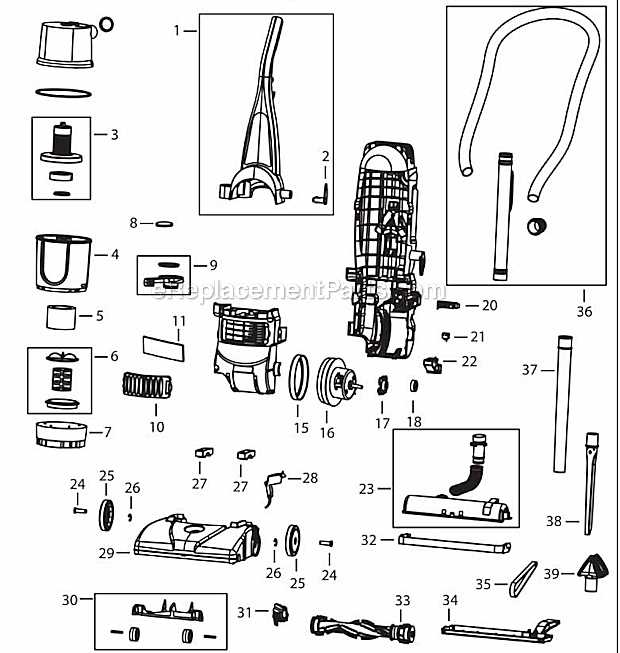 bissell powerforce compact parts diagram