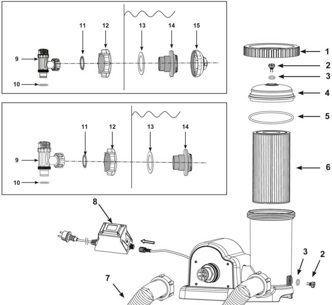 intex sand filter parts diagram