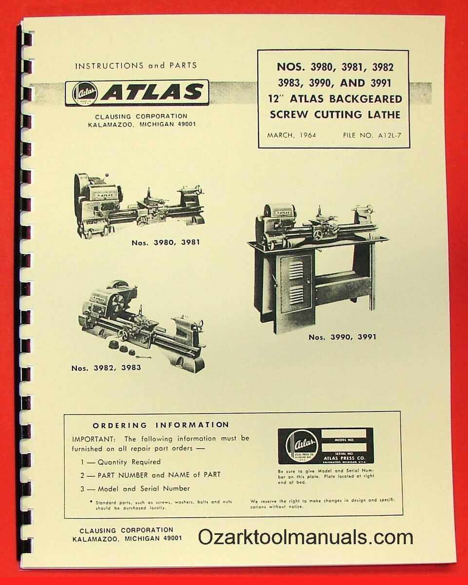 atlas lathe parts diagram