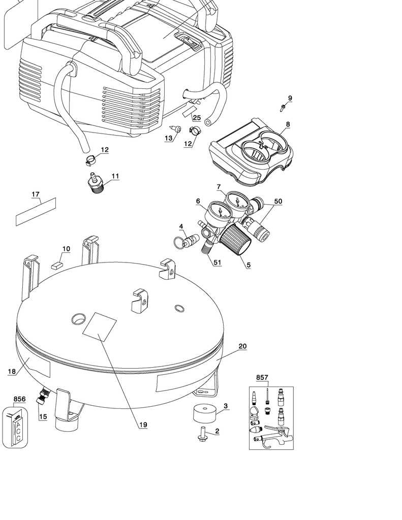 bostitch air compressor parts diagram