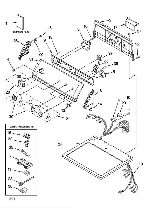 kenmore elite he3 dryer parts diagram