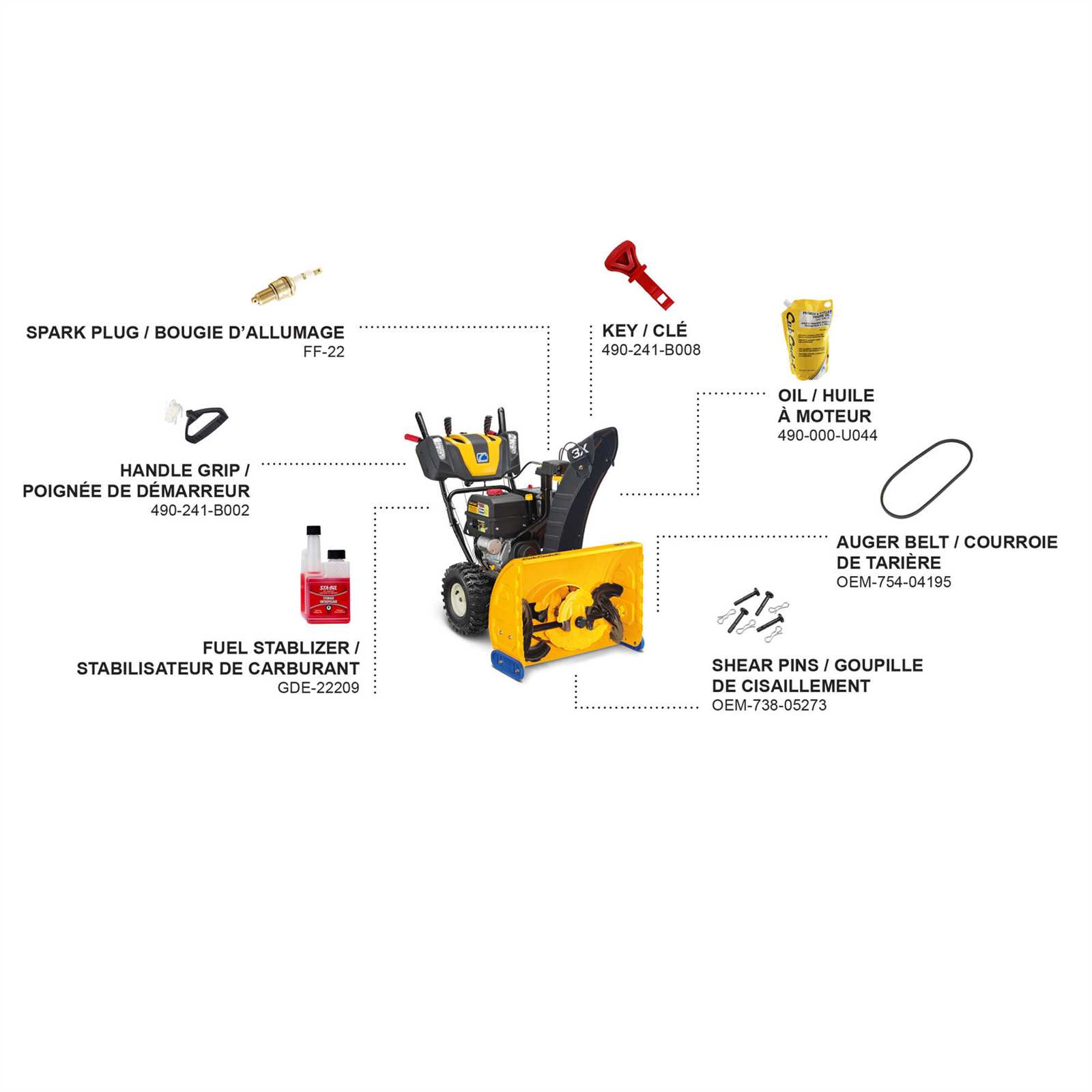 cub cadet 3x snow blower parts diagram