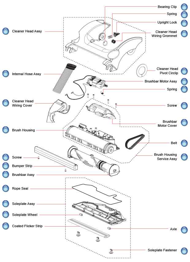 oreck xl parts diagram