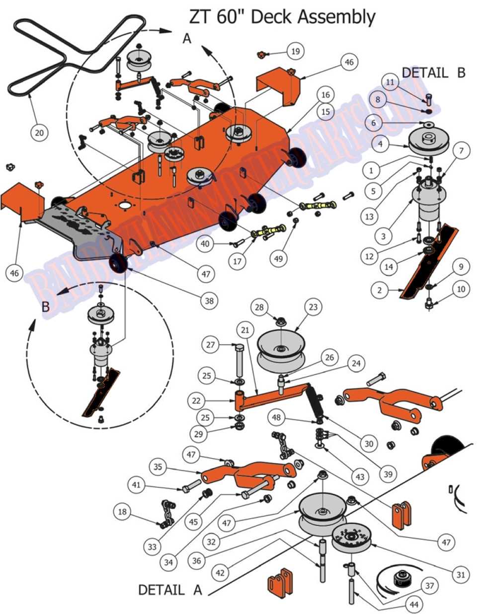 bad boy mower parts diagram