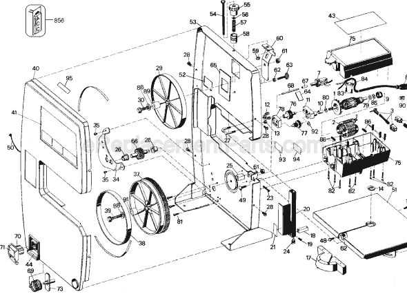 band saw parts diagram