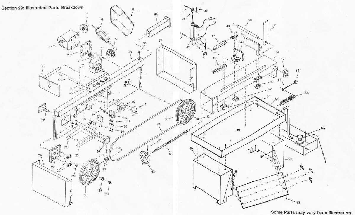 band saw parts diagram