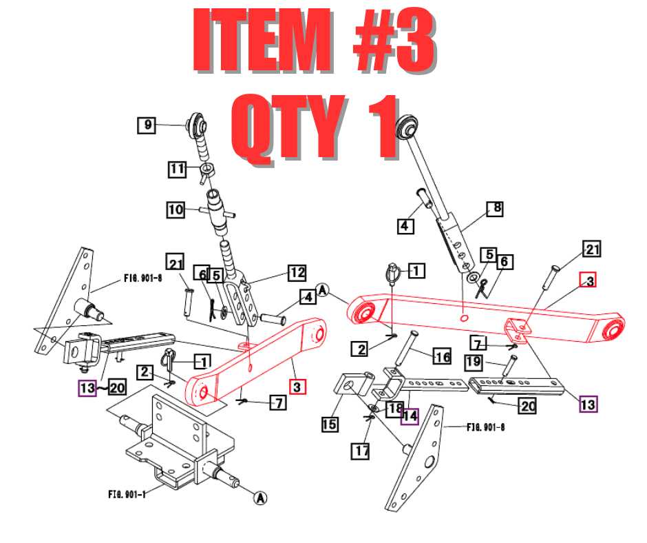 three point hitch parts diagram