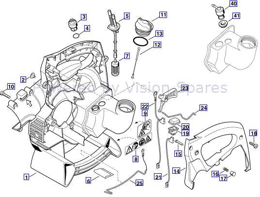 leaf blower parts diagram