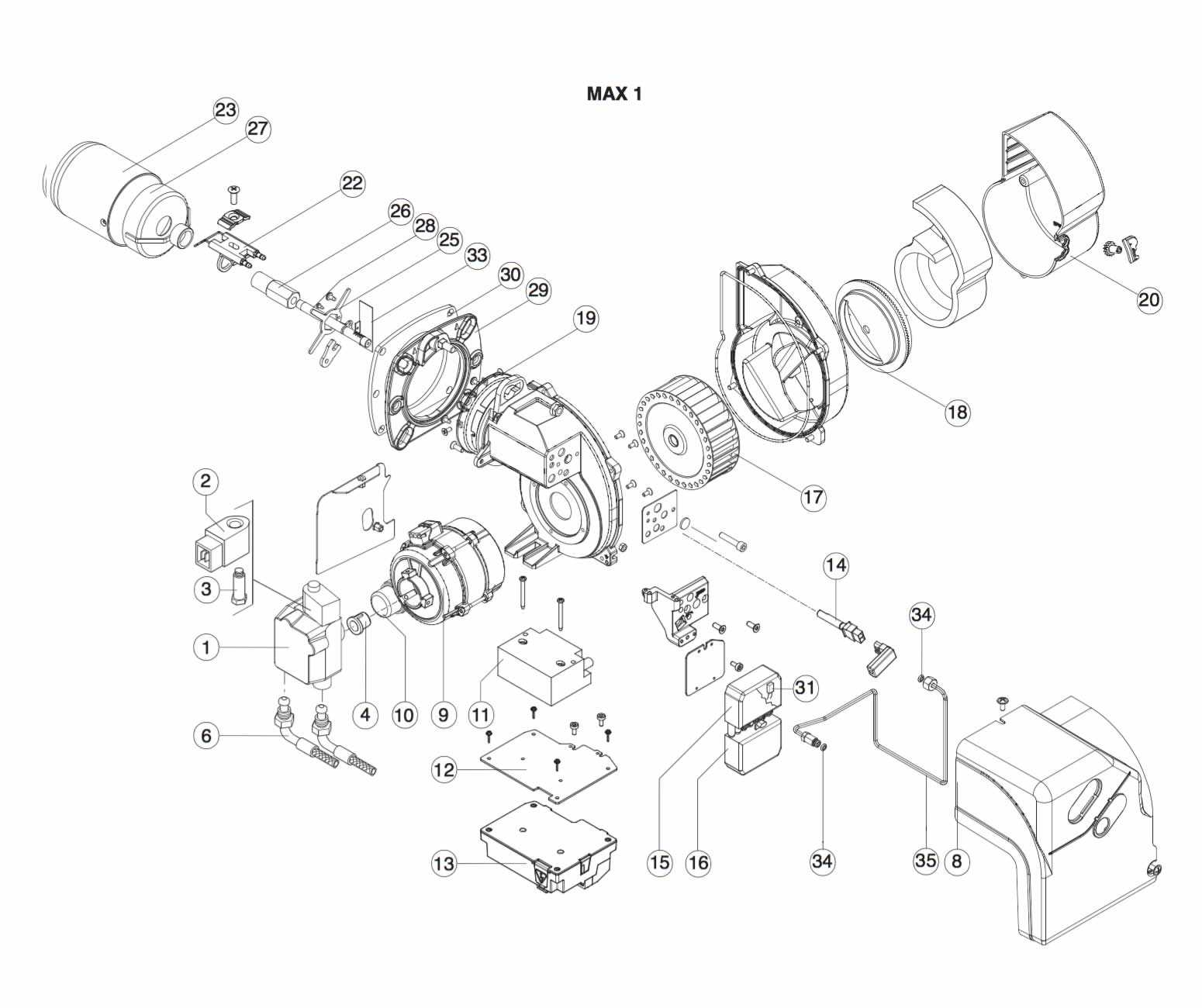 beckett burner parts diagram