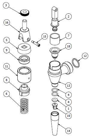 beer faucet parts diagram