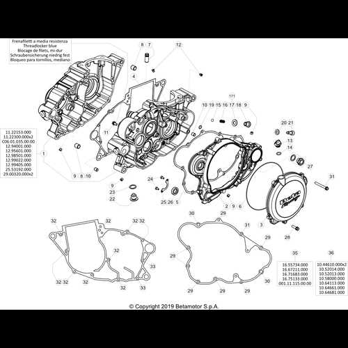 beta evo parts diagram