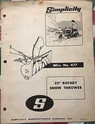 simplicity snow thrower parts diagram