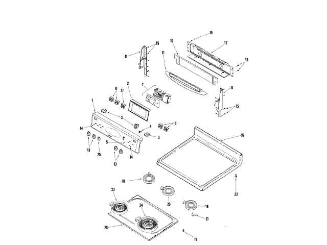 whirlpool electric stove parts diagram