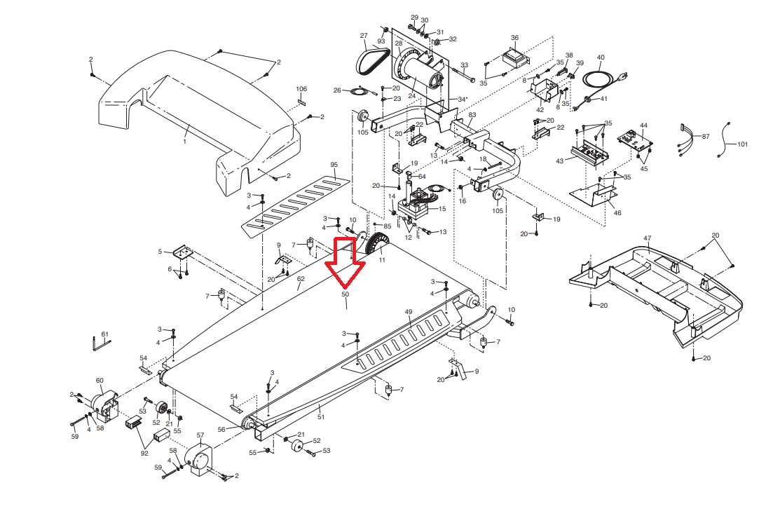 proform treadmill parts diagram