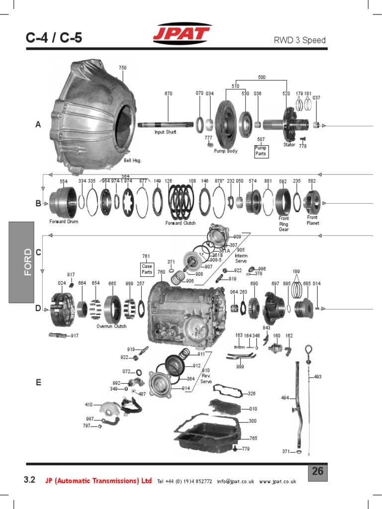 ford transmission parts diagram