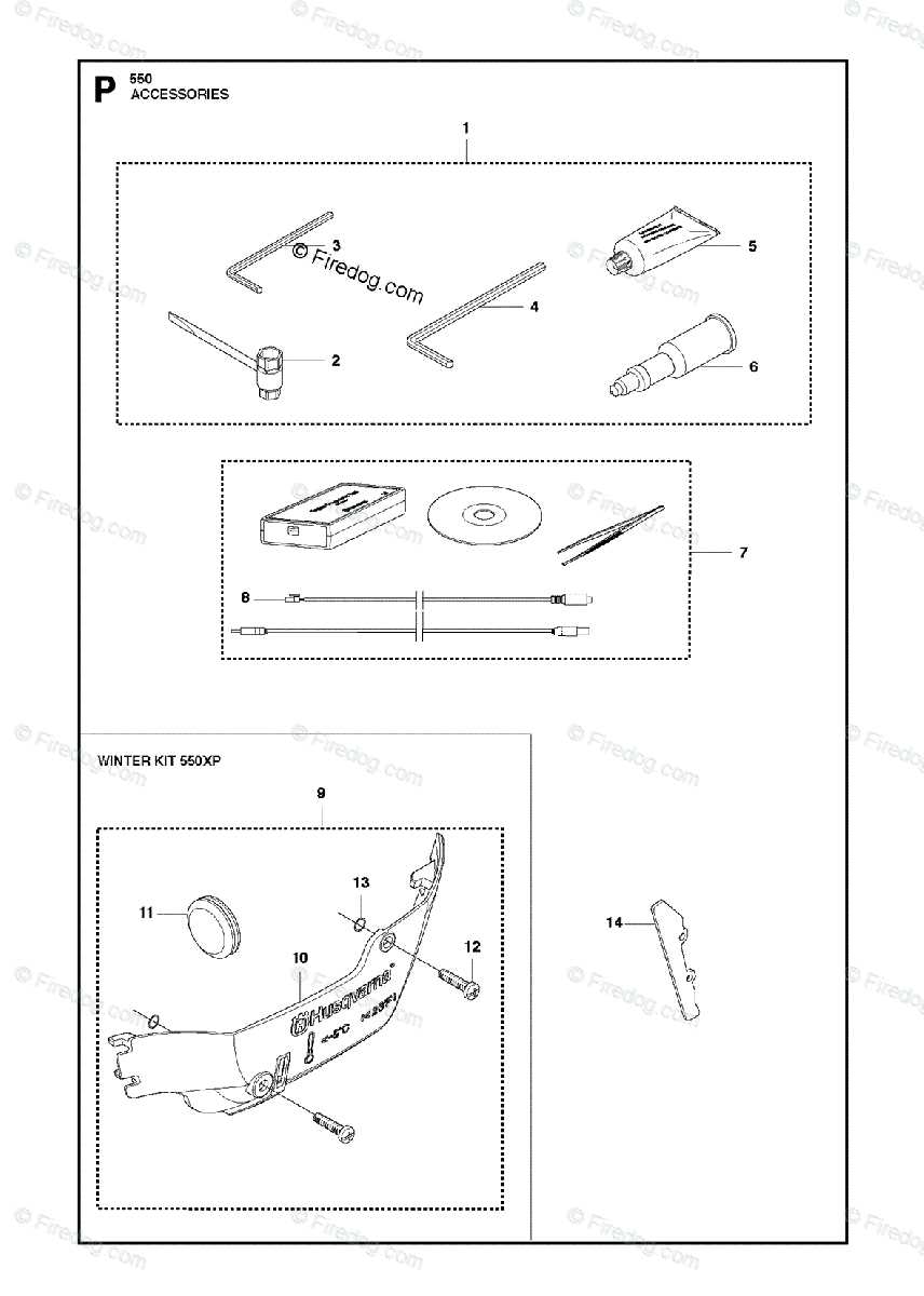 husqvarna 550xp parts diagram