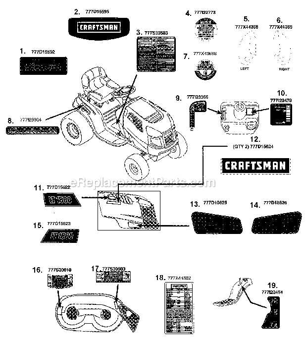 craftsman t2500 parts diagram