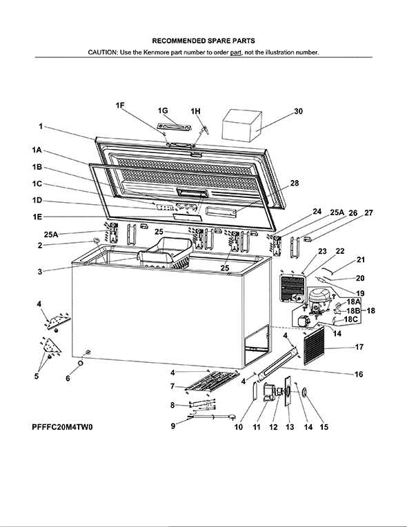 kenmore refrigerator model 253 parts diagram