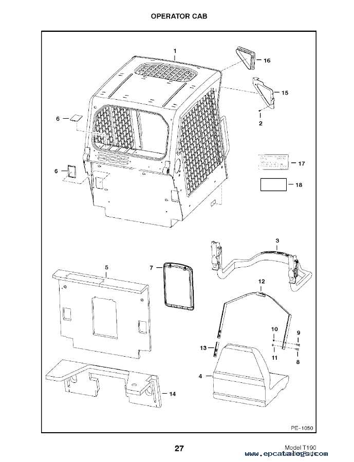 bobcat t190 parts diagram