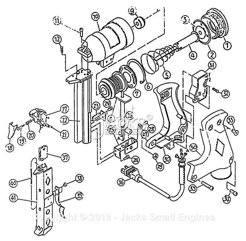 bostitch stapler parts diagram