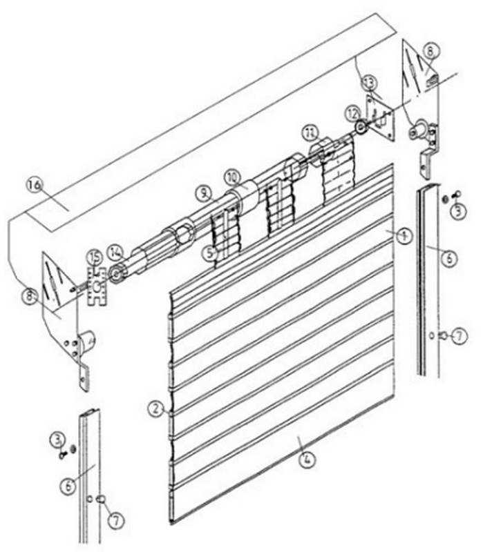 roll up door parts diagram