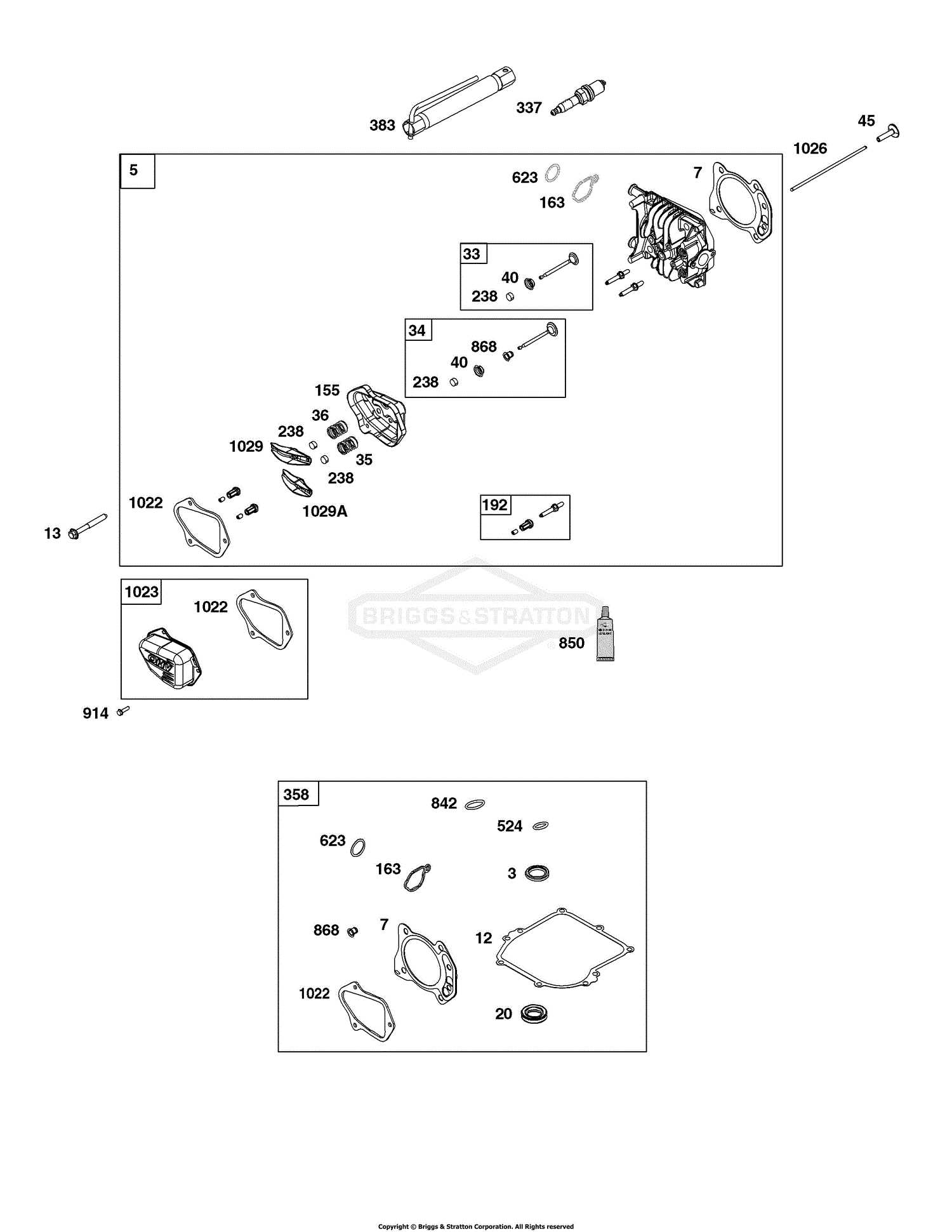 briggs and stratton 1022 snowblower parts diagram