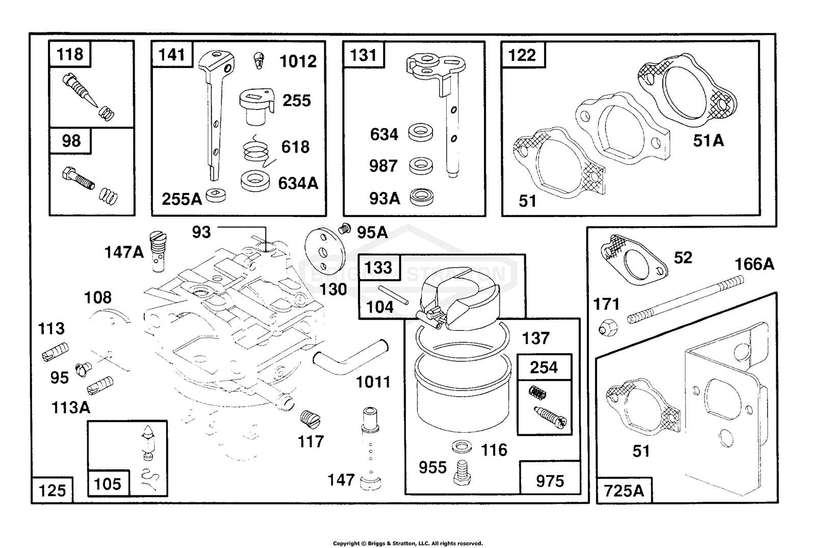 briggs and stratton plastic carburetor parts diagram