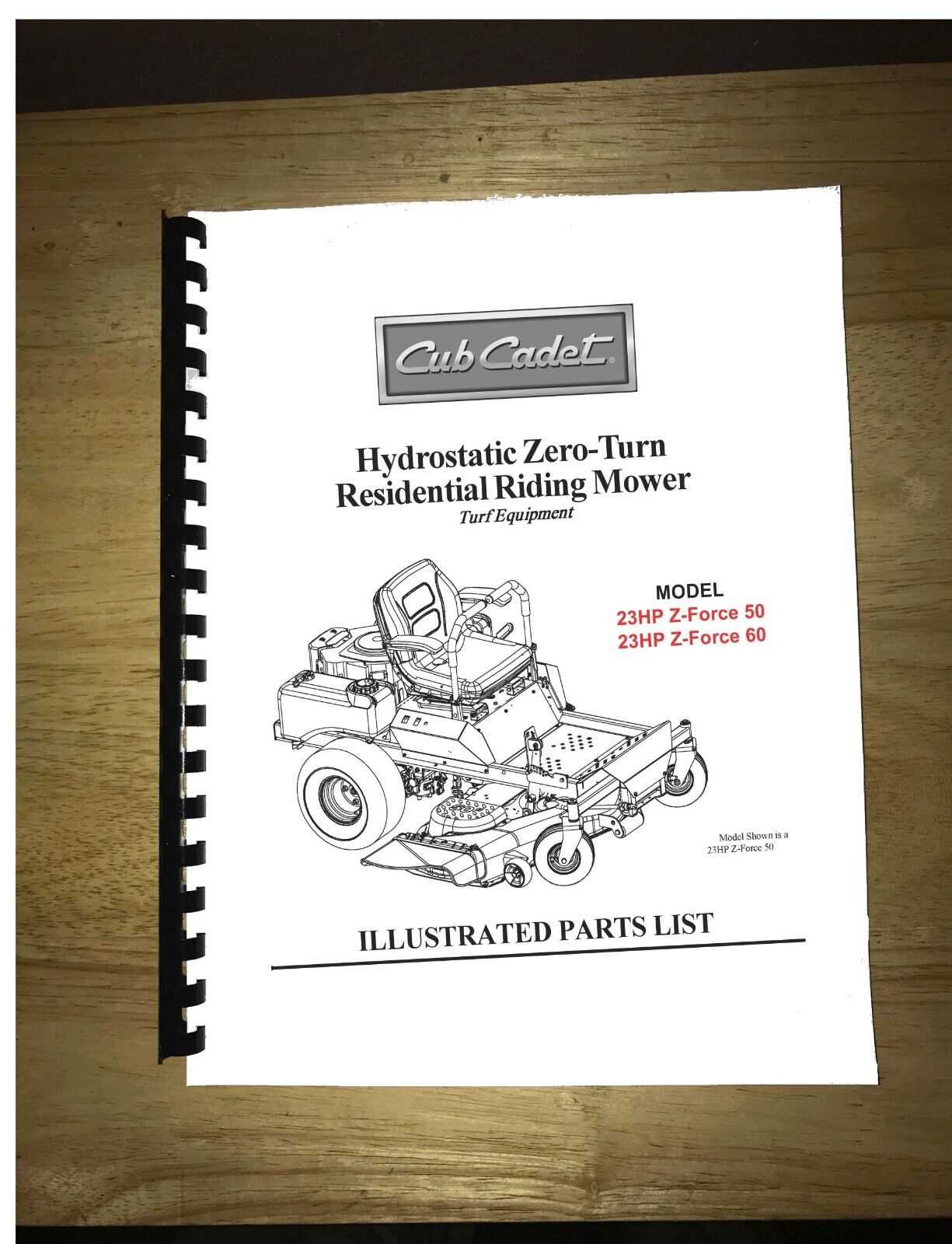 cub cadet rzt 50 parts diagram