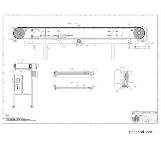 conveyor belt parts diagram