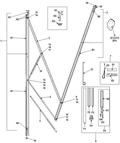 camper awning parts diagram