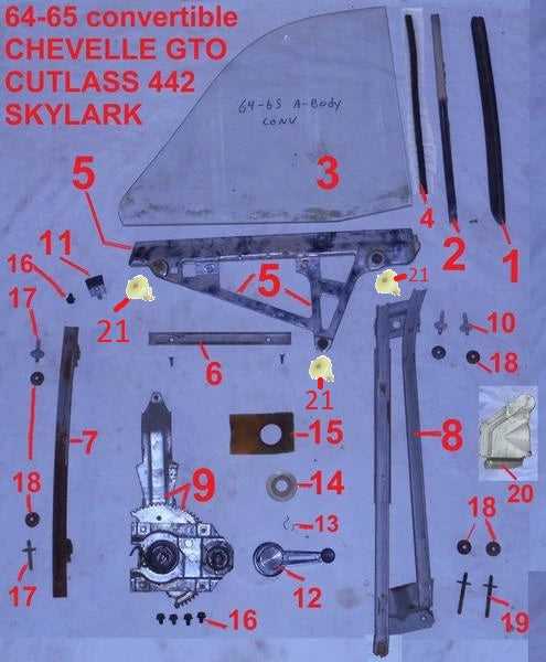 car window parts diagram