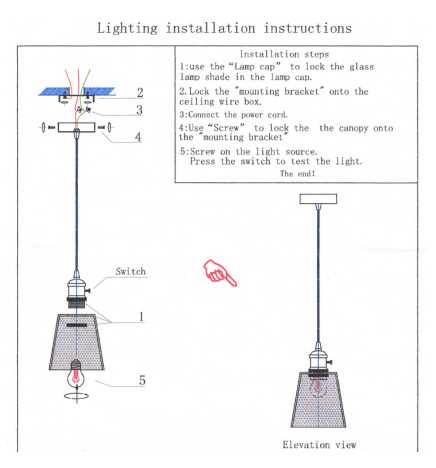 ceiling light fixture parts diagram