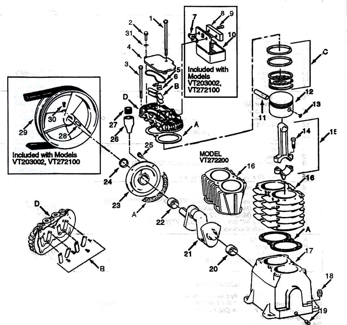 central pneumatic air compressor parts diagram