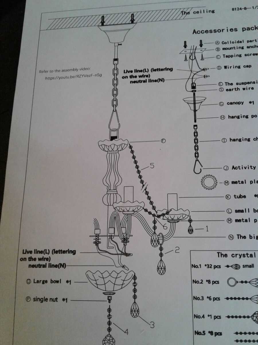 chandelier parts diagram