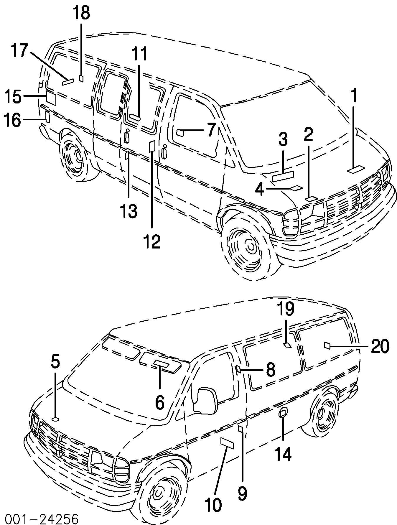 chevy express van parts diagrams