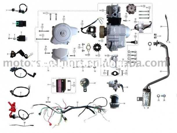 chinese 110cc engine parts diagram