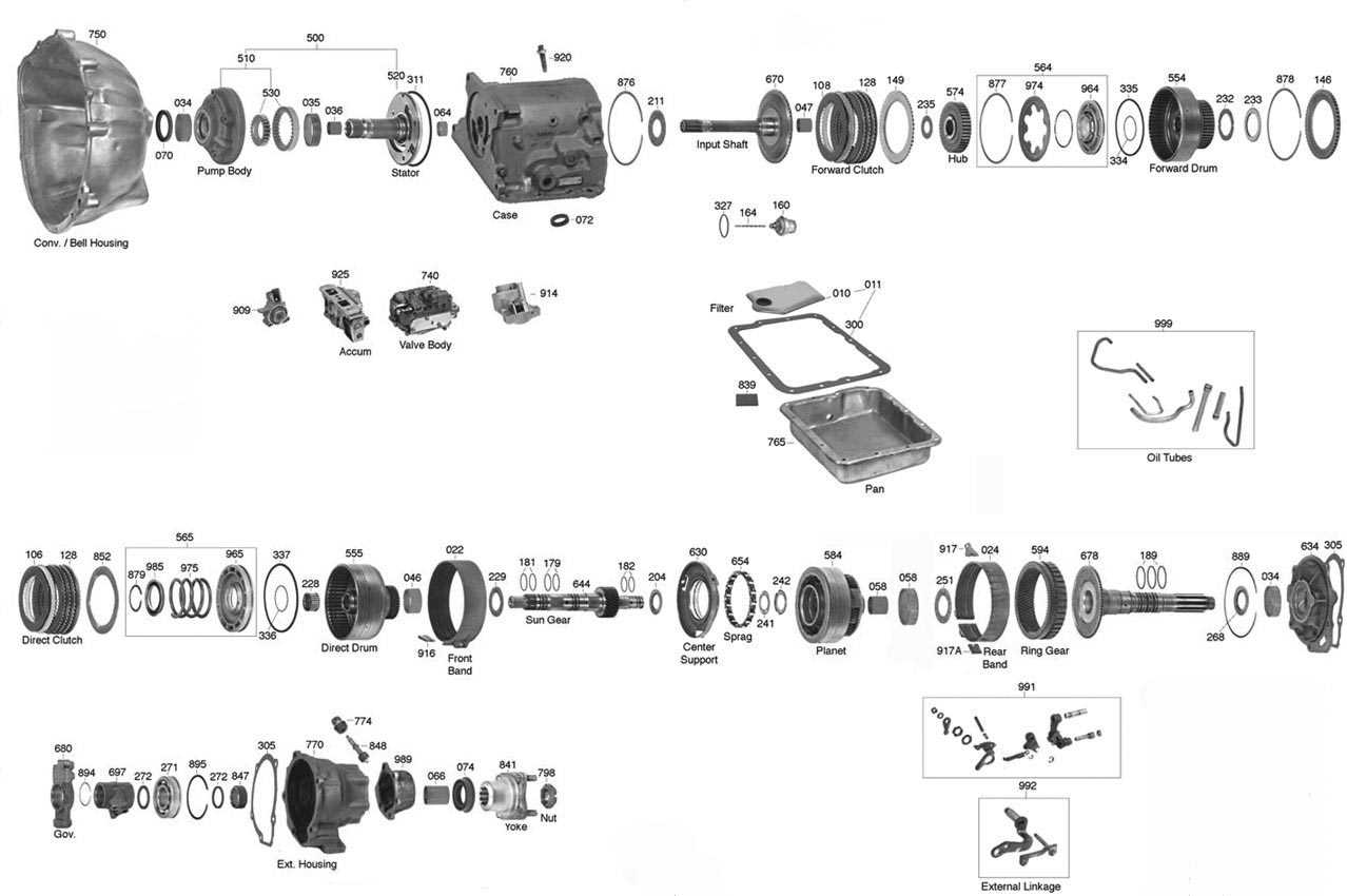 4l80e transmission parts diagram