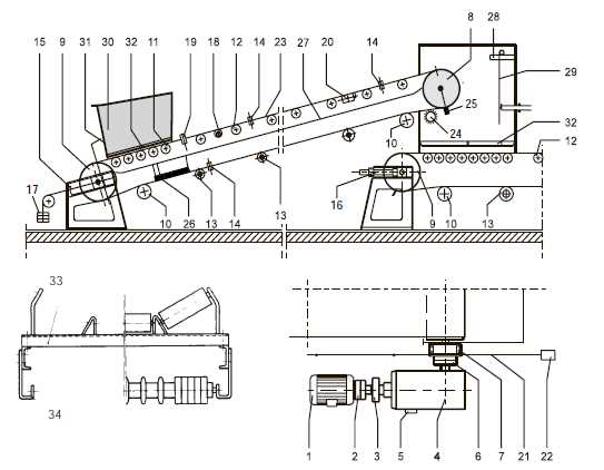 conveyor belt parts diagram