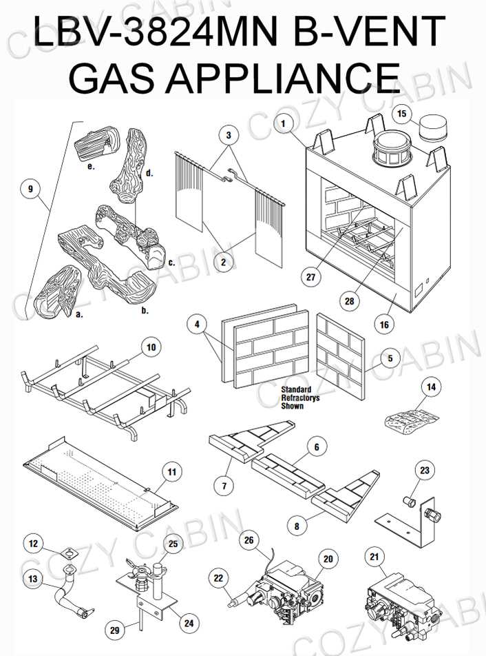 cozy wall heater parts diagram